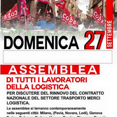 CCNL LOGISTICA 27 SETTEMBRE