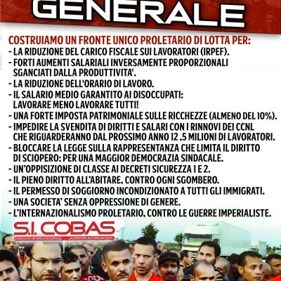 SCIOPERO GENERALE 2019