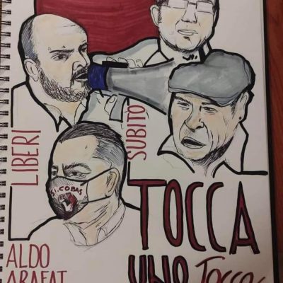 aldo arafat libero disegno repressione piacenza