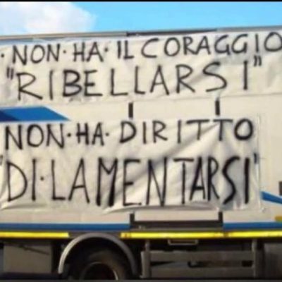 chi non ha il coraggio di lottare ..