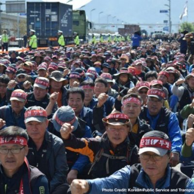 corea camionisti sciopero solidarietà 1