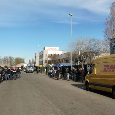 dhl sciopero filiera polizia