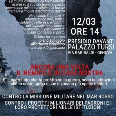 genova comune protesta guerra