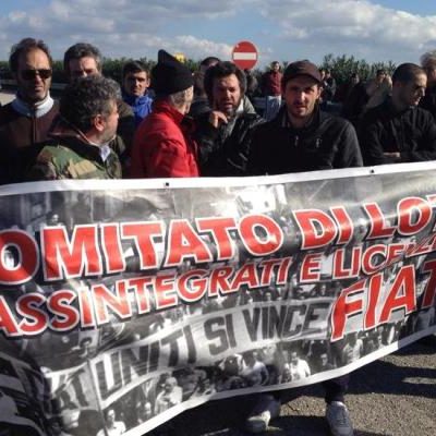la protesta del Comitato di lotta cassintegrati
