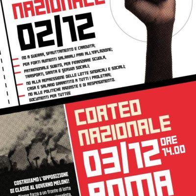 manifestazione roma sciopero generale guerra carovita