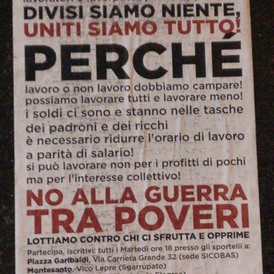 napoli disoccupati manifesto