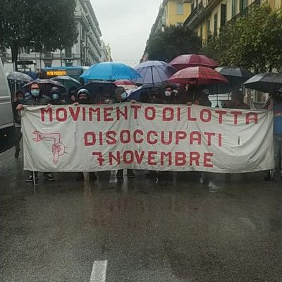 napoli disoccupati pioggia