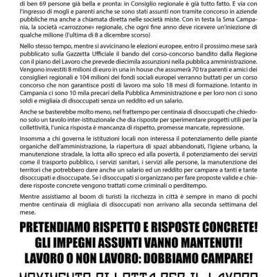 napoli disoccupati volantino