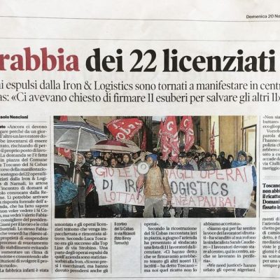 prato iron&logistics licenziamenti