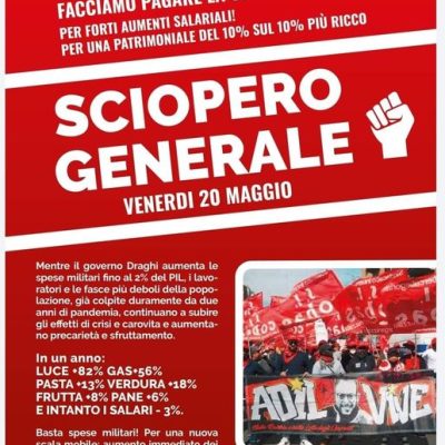 sciopero generale manifesto volantino