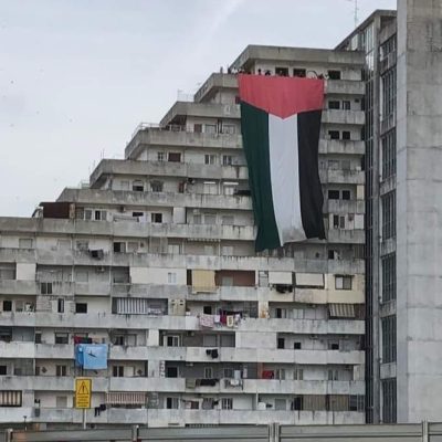 vele scampia napoli banidera palestinese